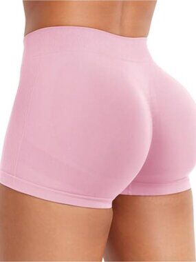 Women's Seamless Booty Shorts 2.5" Low Rise Scrunch Butt Lifting Workout Biker